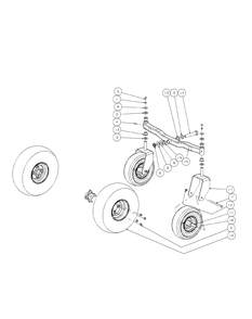 Front Caster And Tire Assembly 48-Inch Diagram and Parts List for 53AH3AGN050-22HP Cub Cadet Lawn Tractor